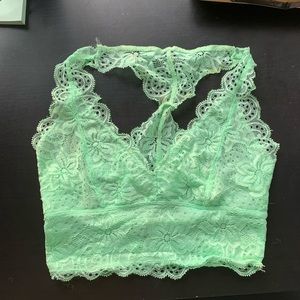 Lime Free People Razorback Bralette